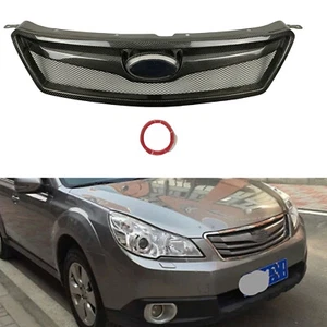 Carbon Fiber Front Bumper Grille Mesh For Subaru Outback BR 2010-2012 Black - Picture 1 of 9