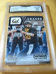 Jared Goff Cal Rams 2016 Panini Contenders Passing Grade Rookie RC #1 GRADED 10 - Bild 1 von 1