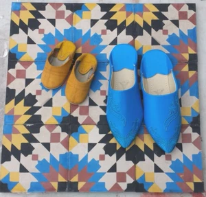 HAND MADE MOROCCAN ENCAUSTIC TILES ZALLIJ (FOR FLOOR/WALL) FROM MARRAKECH - Picture 1 of 12