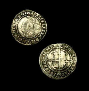 Tres peniques TUDOR W957: 1575 Elizabeth 1st martillado de plata fechado - Imagen 1 de 1