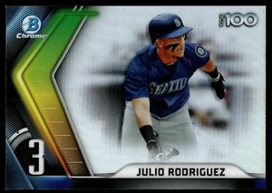 2022 BOWMAN CROMO JULIO RODRÍGUEZ TOP 100 BTP-3 MARINERS - Imagen 1 de 2