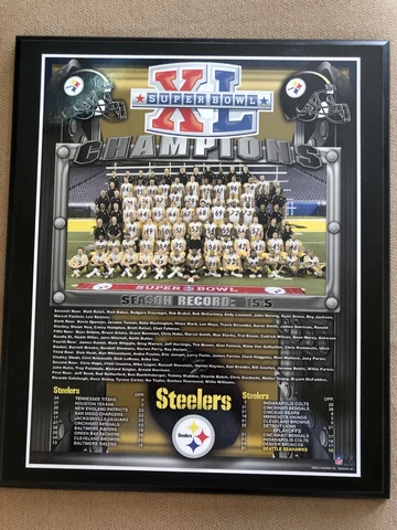 2006 Pittsburg Steelers Super Bowl XL Champs Healy Plaque Ben Rothlisberger Cover