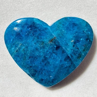 Piedra preciosa cabujón corazón apatita azul natural 69 quilates para joyería 29,9 X 38 mm 15 Foto 1 de 3