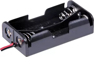 2 X AA Battery Holder With Fly Leads - Picture 1 of 1