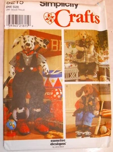 Simplicity 8215 30" Dog & Clothes Stuffed Animal Sewing Craft Pattern Uncut - Picture 1 of 1
