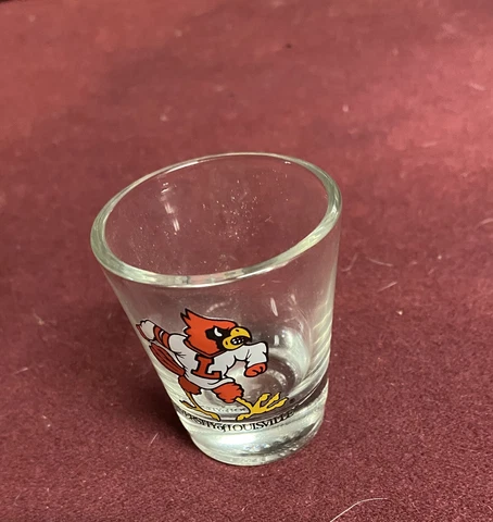 University of Louisville Fighting Cardinals Shot Glass,cup,megaphone And Glass Cover