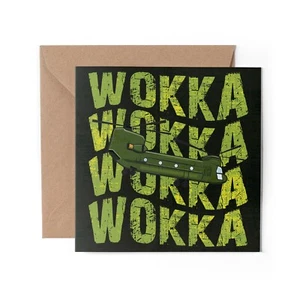 1 x Greeting Card - Wokka Chinook Helicopter RAF Military Army Birthday #81087 - Picture 1 of 2