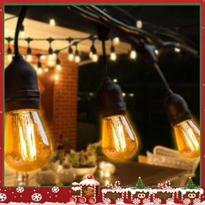 30M LED Lichterkette Außen,Garten Glühbirne LED Retro,IP65 Wasserdicht Warmweiß. - Bild 1 von 24