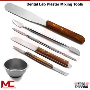 Instrumentos restauradores de mezcla de yeso de laboratorio dental dentista herramientas de cemento  - Imagen 1 de 8