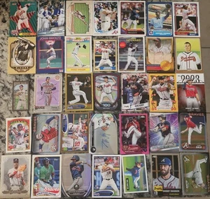 Mlb Atlanta Braves Card Lot Inserts, Rookies, Gold, Serial Numbered, Foil, Auto - Picture 1 of 6
