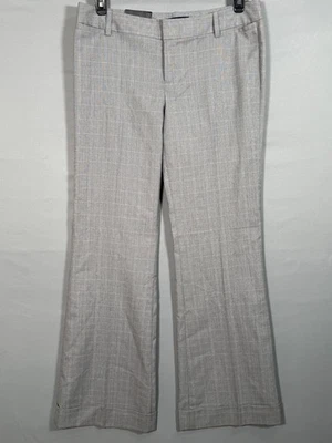 NWT Banana Republic Women 34x33" Pants Gray Ryan Fit Plaid 10 Wide Straight $80 - Image 1 of 4