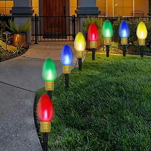 Jumbo C9 Luces de Camino de Navidad Exterior, 2Pk Total 14Ft Exterior Navidad Decoración - Imagen 1 de 12