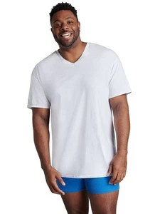 Fruit of the Loom Herren 8er Pack Stay Tucked V-Neck T-Shirt, weiß - Bild 1 von 6