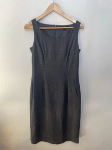 Lafayette 148 Wool Blend Sheath Pencil Dress Grey Grid Workwear Office Women’s 4 - Picture 1 of 10