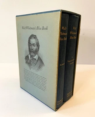 Walt Whitman's Blue Book 1968, 2 Vol, Slipcase NYPL Листья Травы Репродукция - Изображение 1 из 4