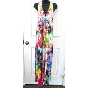Maxi abito S-Twelve multicolore stampa floreale con strass impreziositi L - Foto 1 di 7