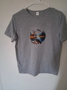 Customized Grey Boys  Fishing Tshirt - Picture 1 of 1