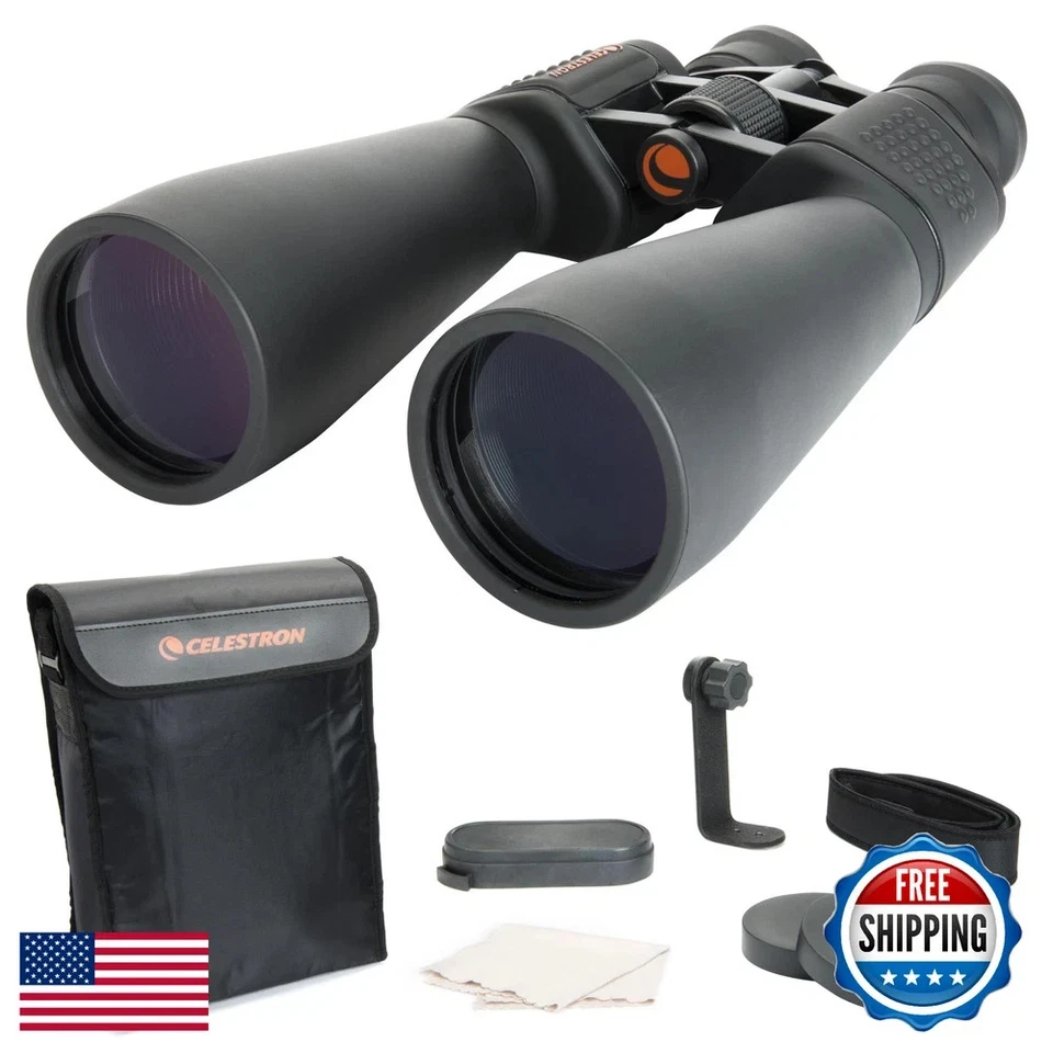 Celestron SkyMaster 15-35x70 Zoom Binoculars Astronomy Outdoor w/ Tripod Adapter - Image 1 of 4