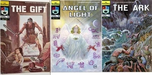 Chick Comics Lot THE ARK - ANGEL OF LIGHT - THE GIFT THE CRUSADERS VF/NM Boarded - Picture 1 of 4