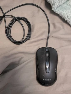 Dynex Optical Mouse DX-WMSE2 Wired Standard Black USB - Picture 1 of 3