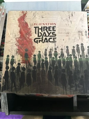 Three Days Grace Alienation Signed Art Card And Splatter Vinyl Sealed - Image 1 of 2