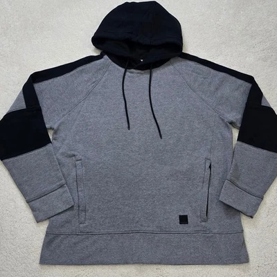 Sudadera con Capucha DKNY Sport Para Hombre Gris Negro Colorblock Talla L Foto 1 de 4