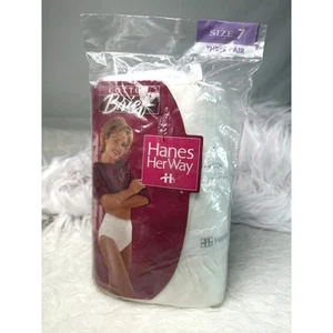 Calzoncillos Hanes Her Way de algodón blancos vintage años 90 3 pares talla 7 1997 nuevos en stock - Imagen 1 de 1