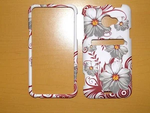 SPRINT HTC EVO LTE BLUMEN AUF WEISS DRUCKKNOPF HÜLLE/HÜLLE NEU - Bild 1 von 1