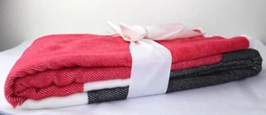 TARGET PROJECT 62 THROW RED GRAY WHITE HERINGBONE 50 X 60 SOFT HOLIDAY NEW - Picture 1 of 12