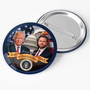 Trump Vance Einweihung Pin Back Button / DT25-201 - Bild 1 von 12