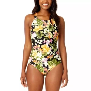Hurley Women's UPF 50+ Sun Protection One Piece Swimsuitt(Orange,L) - Picture 1 of 5