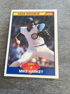 1989 SCORE MIKE HARKEY ROOKIE CARD #624 **NM-MT** CHICAGO CUBS