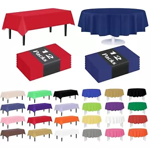 Confezione 12 Tovaglie Rettangolari Plastica Monouso Rotonde Plastica Copritavolo - Foto 1 di 73