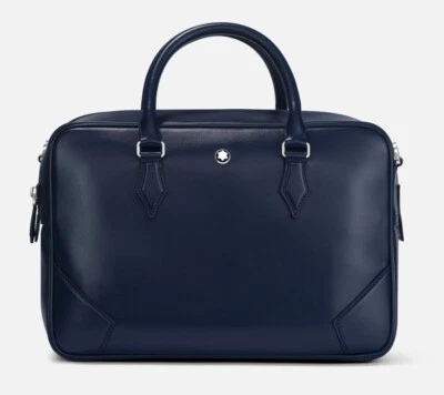 NUEVO MONTBLANC MOSTERSTÜCK TINTA AZUL CUERO LONA MEDIANA 131689 VENTA AL POR MENOR $1,895 Foto 1 de 4