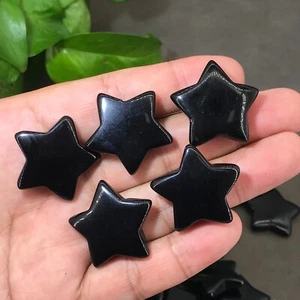 Cristal curativo de cuarzo estrellas obsidiana natural 5 piezas regalo 1" - Imagen 1 de 11