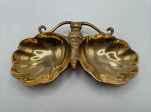 Schöne MCM Messing Motte geteilt Schmuckschale RAR - Bild 1 von 8