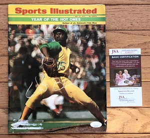 MLB OAKLAND A’S VIDA BLUE SIGNED FULL MAGAZINE JSA CERTIFIED GIANTS ROYALS - Picture 1 of 1