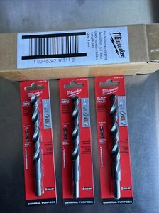 Milwaukee 48-89-2738 1/2" Thunderbolt Black Oxide Drill Bit 3 PACK - Picture 1 of 3
