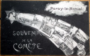 1910 France Postcard: Multiple Veiws, Souvenir De La Comete, Paray-le-Monial - Picture 1 of 1