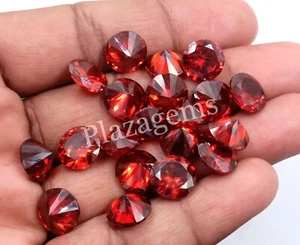 Red Ruby Natural EGL Certified mm Size Lot Loose Gemstone Faceted Round Cut 4DAK - Picture 1 of 9