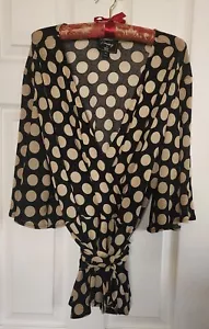 EVENING By ECI New York Sparkly Dots XL Blouse - Picture 1 of 3