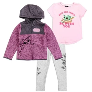 Star Wars BABY YODA Girls 3-Piece Jacket Set, Size 6 & 7 - Picture 1 of 1