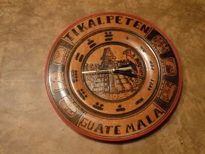 Guatemala Holz Wanduhr Dekor - Bild 1 von 3