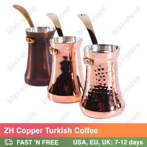 Cafetera turca de cobre ZH Cezve hecha a mano 120 - 200 ml (4 - 6,8 fl oz) - Imagen 1 de 8