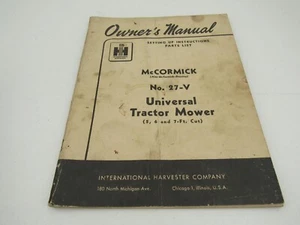 International McCormick Nr. 27 V Universal Traktor Mähwerk Bedienungsanleitung - Bild 1 von 3