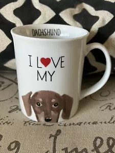 New I ❤️ My Dachshund Mug Doxie Gift Coffee Cup - Picture 1 of 6