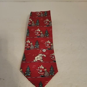 Basics by Croft & Barrow Christmas Silk Neck Tie Santa, Tree, Polar Bear - Picture 1 of 3