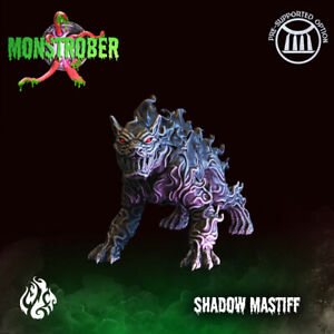 Shadow Mastiff 32/75mm+ Miniatures - DnD, Pathfinder, Warhammer 40k