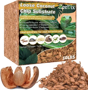 10LB Coco Fiber Chips Substrate for Reptiles 72 Quart Coconut Fiber Husk Bedding - Picture 1 of 1