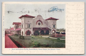 San Antonio TX Texas - Southern Pacific Depot S&P Line - Sunset Station - 1907 - Bild 1 von 2